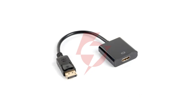 Adapter DisplayPort M - HDMI F czarny 10cm AD-0009-BK
