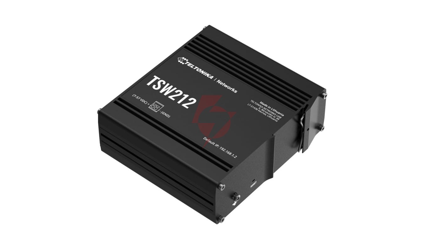Switch 8x RJ45 1000Mb/s, 2x SFP, 2-pin DC. L2, zarządzalny Teltonika TSW212