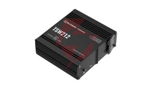 Switch 8x RJ45 1000Mb/s, 2x SFP, 2-pin DC. L2, zarządzalny Teltonika TSW212