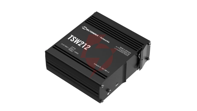 Switch 8x RJ45 1000Mb/s, 2x SFP, 2-pin DC. L2, zarządzalny Teltonika TSW212