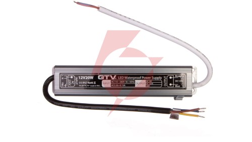 Transformator led wodoodporny, 20W, IP 67, DC12V