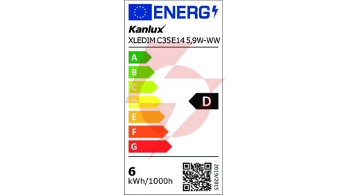 Żarówka LED E14 XLEDIM C35 E14 5,9W-WW 806lm 2700K barwa ciepła ściemnialna 35278