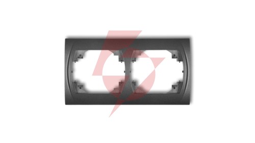 LOGO Ramka pozioma podwójna grafitowy 11LRH-2