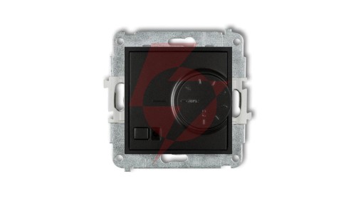 MINI Regulator temperatury elektroniczny z czujnikiem powietrznym czarny mat 12MRT-2