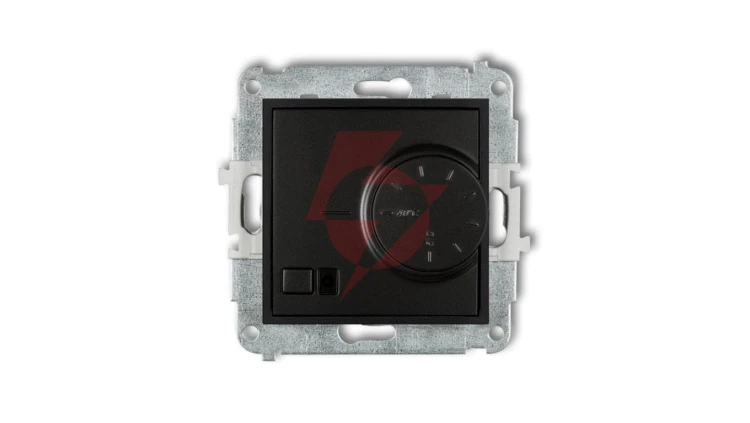 MINI Regulator temperatury elektroniczny z czujnikiem powietrznym czarny mat 12MRT-2