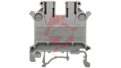 Złączka szynowa 2-przewodowa 2,5 mm2 szara UK 3 N 3001501