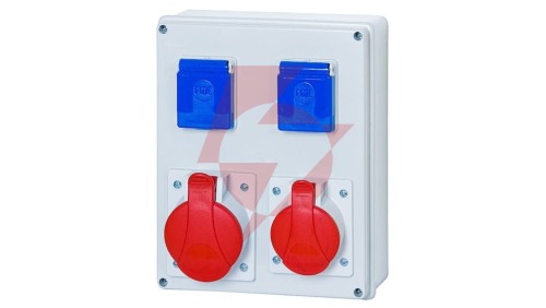 Rozdzielnica budowlana BERGAMO 1x5P 16A 1x5P 32A 2x2P+Z ITALINE ITA00115 ELIT50525