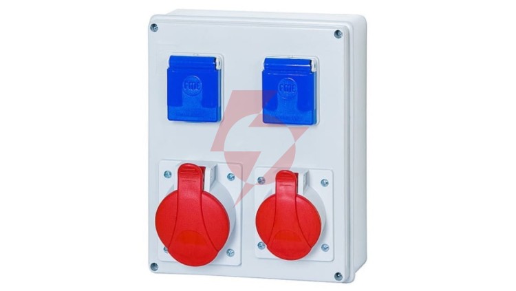 Rozdzielnica budowlana BERGAMO 1x5P 16A 1x5P 32A 2x2P+Z ITALINE ITA00115 ELIT50525