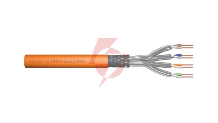 Kabel teleinformatyczny S/FTP kat.7 LSZH drut pomarańczowy B2ca DK-1745-VH-5 /500m/