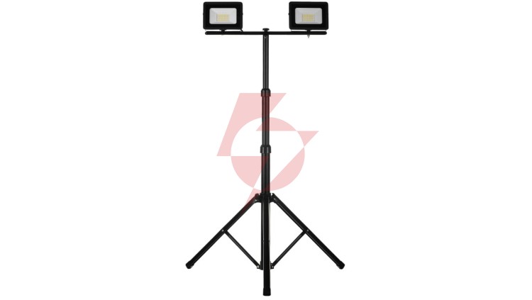Projektor LED na statywie czarny 2x30W 2x2350lm IP65 6400K SL-S02