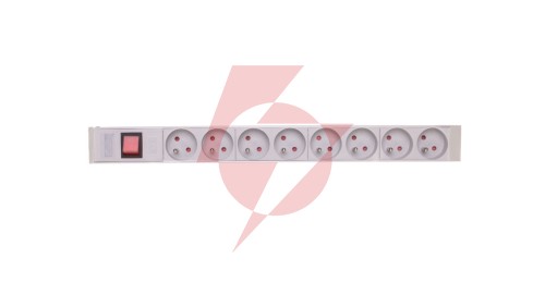 Listwa zasilajaca do szaf 19 cali (PDU) 8x 2P+Z wylacznik A-19-STRIP-2-IMP