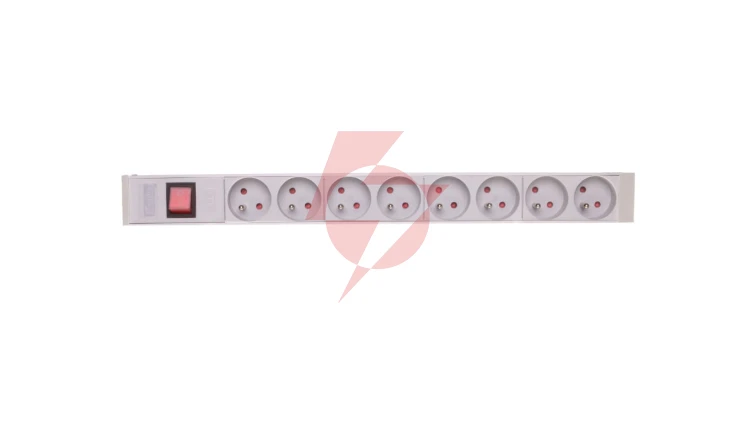 Listwa zasilajaca do szaf 19 cali (PDU) 8x 2P+Z wylacznik A-19-STRIP-2-IMP