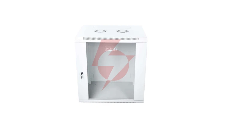 Szafa krosowa wisząca niedzielona 19 cali 12U 600x635x450 szara DN-W19 12U/450