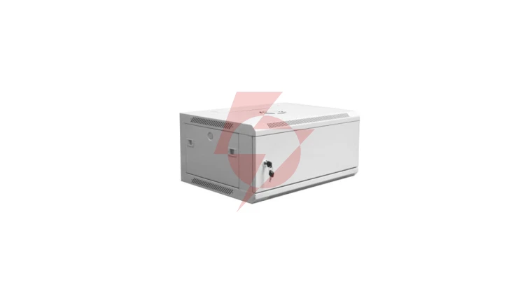 Szafa krosowa wisząca n/dz 19 4U S/600 G/450 szary (RAL 7035) 1W drzwi blaszane DN-W19 04U/450/MD