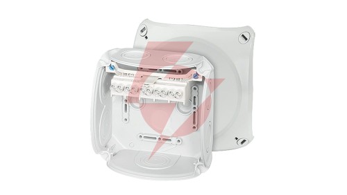 Puszka odgałęźna 130x130x77 5x6mm2 CU IP66 szara DK 0606 GZ 62000154