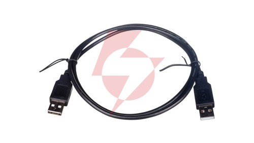 Kabel połączeniowy USB 2.0 Typ USB A/USB A, M/M czarny 1m AK-300100-010-S