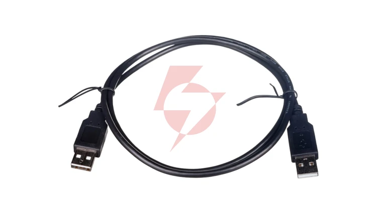 Kabel połączeniowy USB 2.0 Typ USB A/USB A, M/M czarny 1m AK-300100-010-S