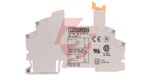 Gniazdo 6,2mm z zaciskami push-in RIF-0-BPT/1 do 12 i 24 V DC przekaźnika z serii REL-MR 1P lub OPT 2901873