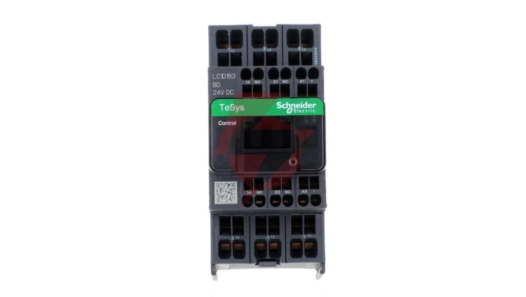 TeSys Deca Stycznik mocy I= 18A AC-3 styki pomocniczy 1R + 1Z napięcie cewki 24 V DC LC1D183BD