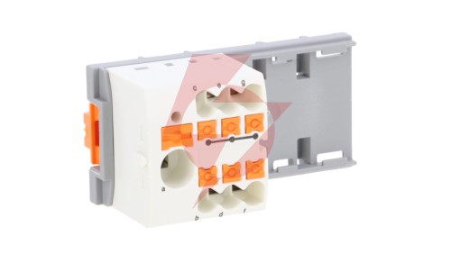 Blok rozdzielczy PTFIX 6/6X2,5-NS35 WH, białe złącze przemysłowe - 6 punktów przyłączeniowych o przekroju 2,5mm2