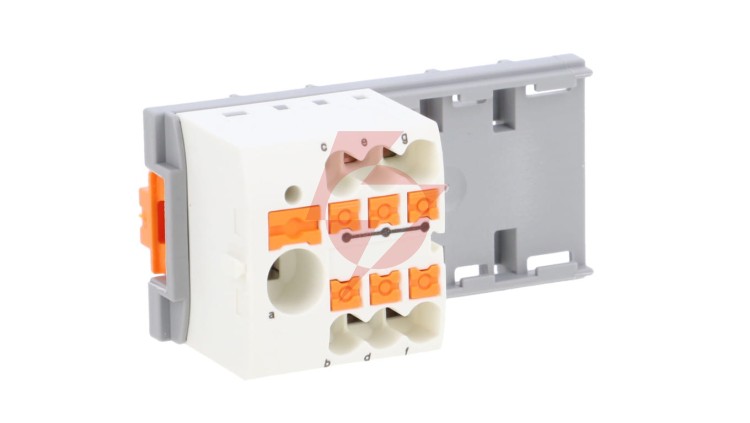 Blok rozdzielczy PTFIX 6/6X2,5-NS35 WH, białe złącze przemysłowe - 6 punktów przyłączeniowych o przekroju 2,5mm2