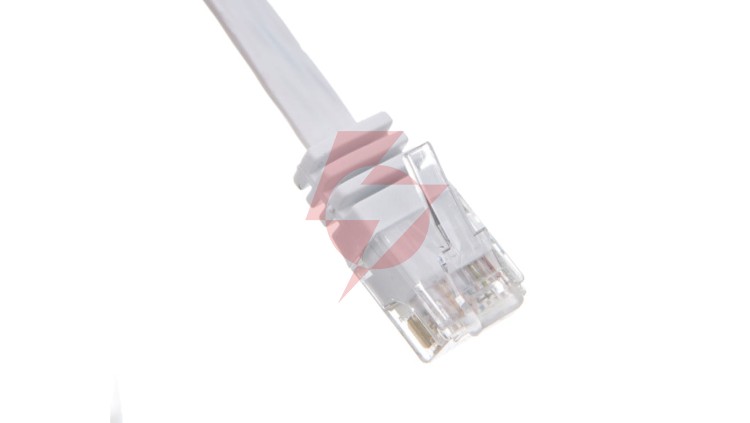 Kabel krosowy płaski patchcord U/UTP kat.5e biały 2m 93359
