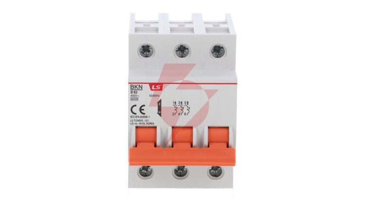 Wyłącznik nadprądowy 3P B 63A 6kA AC BKN 06130078R0