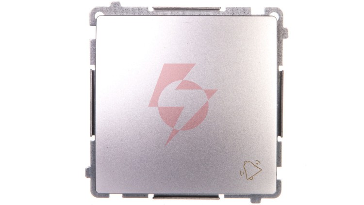 Simon Basic Przycisk dzwonek 10AX 250V, szybkozłącza, srebrny mat BMD1.01/43