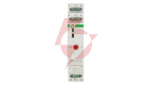 Przekaźnik czasowy 1P 10A 1-15min 230V AC opóźnione odpadanie PO-415 230V