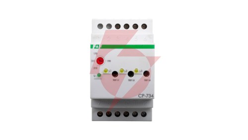 Przekaźnik kontroli napięcia 3-fazowy 3x(50-450V)+N 3Z 8A 170-210V AC CP-734