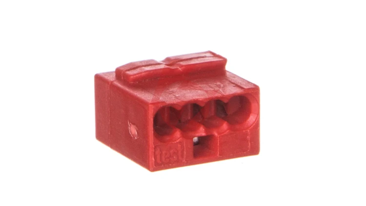 Złączka MIKRO 4x 0,6-0,8mm2 czerwony 243-804 /opak.100szt./