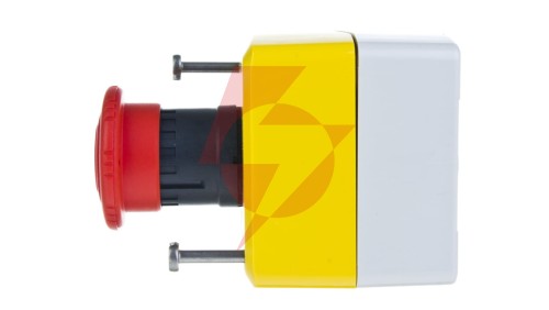 Kaseta z przyciskiem bezpieczeństwa przez obrót 1Z 1R żółta IP65 XALK178E