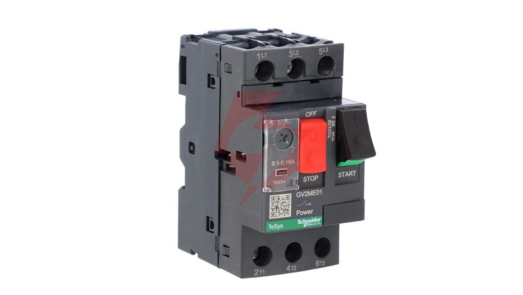 TeSys Deca Wyłącznik silnikowy 3P 0,05kW 0,1A-0,16A GV2ME01