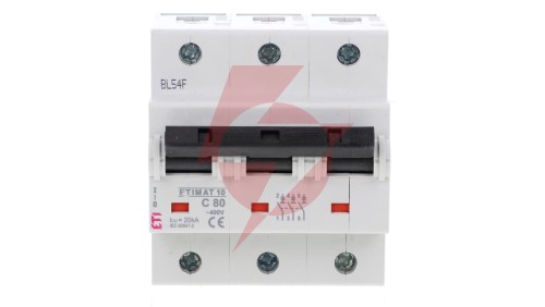 Wyłącznik nadprądowy 3P C 80A 10kA AC ETIMAT10 02135731
