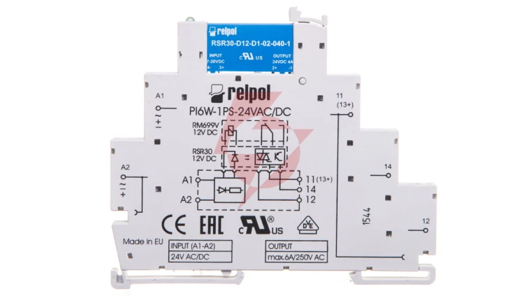 Przekaźnik interfejsowy 1Z 6A 24VAC/DC AgSnO2 PIR6W-1PS-24VAC/DC-O 857212