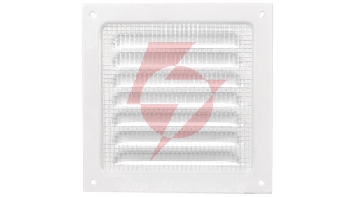 Osłona wentylatora metalowa z siatką 125x111mm biała WPFMVM125