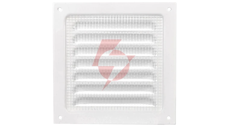 Osłona wentylatora metalowa z siatką 125x111mm biała WPFMVM125