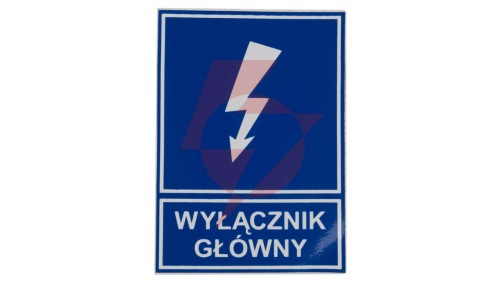 Tabliczka /znak informacyjny/ TZI 52X74S /WYŁĄCZNIK GŁÓWNY/ E04TZ-01041110200 /10szt./