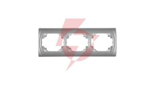 LOGO Ramka pozioma potrójna srebrny metalik 7LRH-3