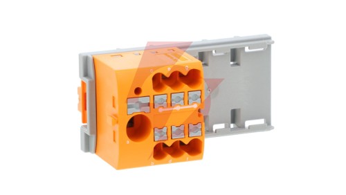 Blok rozdzielczy PTFIX 6/6X2,5-NS35 OG, pomarańczowe złącze przemysłowe - 6 punktów przyłączeniowych o przekroju 2,5mm2