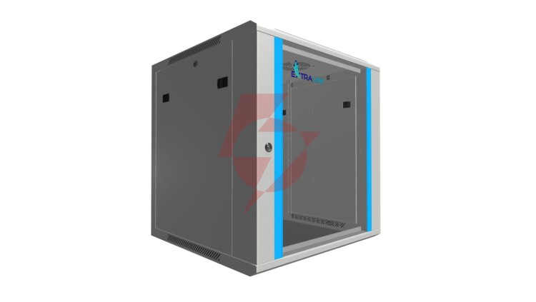 Szafa rack montowana na ścianie Extralink 12U 600x600 Szara