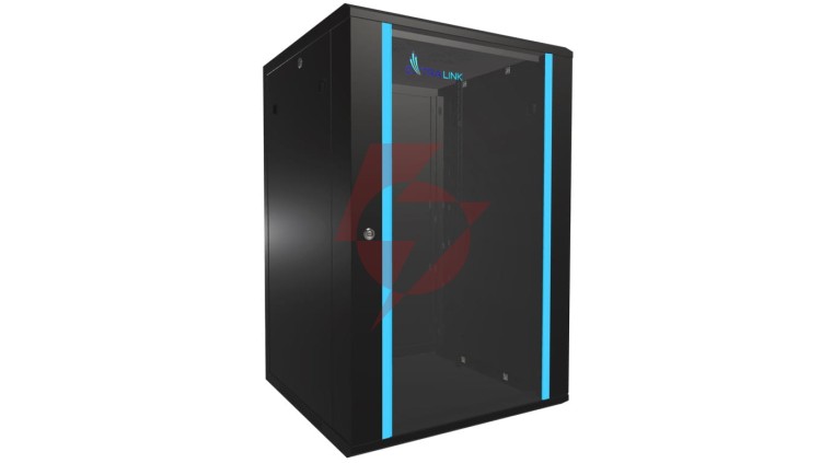 Szafa rack montowana na ścianie Extralink 18U 600x600 Czarna