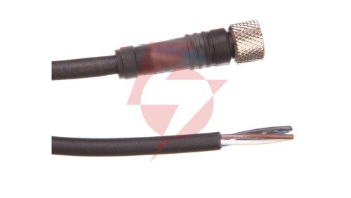Złącze żeńskie M8 proste 4-pinowe kabel 5m PUR XZCP0941L5