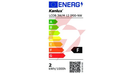 Taśma LED 12V LCOB 3W/M 12 IP00-NW 316lm/m 4000K rolka 5mb 3 lata Gwarancji 39161