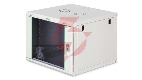 Szafa sieciowa wisząca Dynamic 19 9U rack 600x600, drzwi szyba, szary, niezłożona, 60kg DN-37106