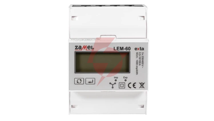 Licznik energii elektrycznej 3-fazowy MODBUS pomiar bezpośredni do 100A LEM-60