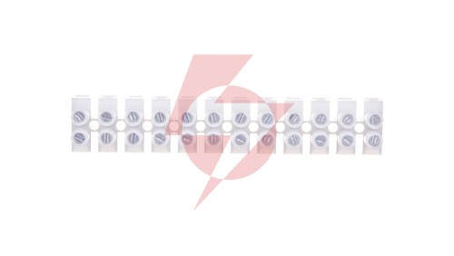 Listwa zaciskowa gwintowa 1,5mm2 12-torowa poliamidowa PA66 z podkładką biała LPA12-1.5 89091110