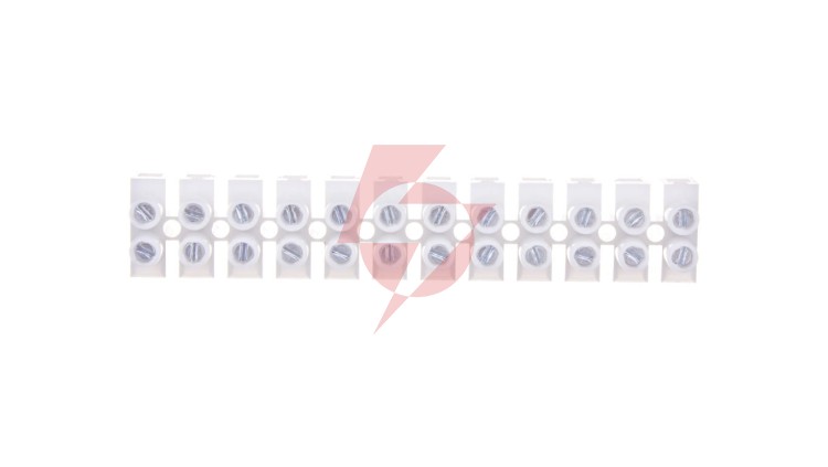 Listwa zaciskowa gwintowa 1,5mm2 12-torowa poliamidowa PA66 z podkładką biała LPA12-1.5 89091110