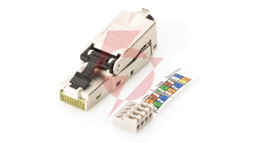 Wtyk modularny RJ45 kat.6A PoE+ 10GbE STP ekranowany metalowy beznarzędziowy AWG 27-22 DN-93631