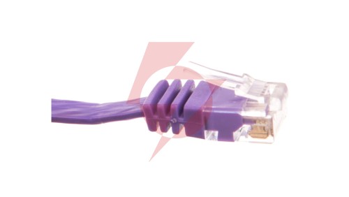 Kabel krosowy płaski patchcord U/UTP kat.6 fioletowy 2m 96417